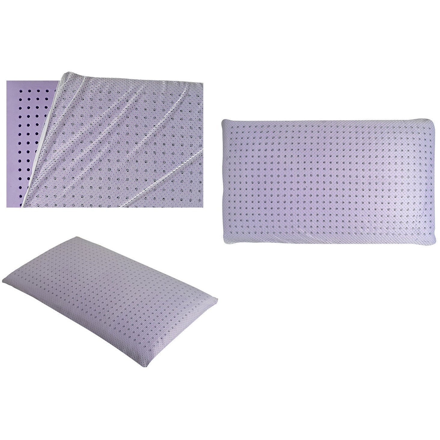 FIXOMED - Guanciale Memory Foam con essenza profumata Lavanda Aromatherapy - h15x72x42 cm